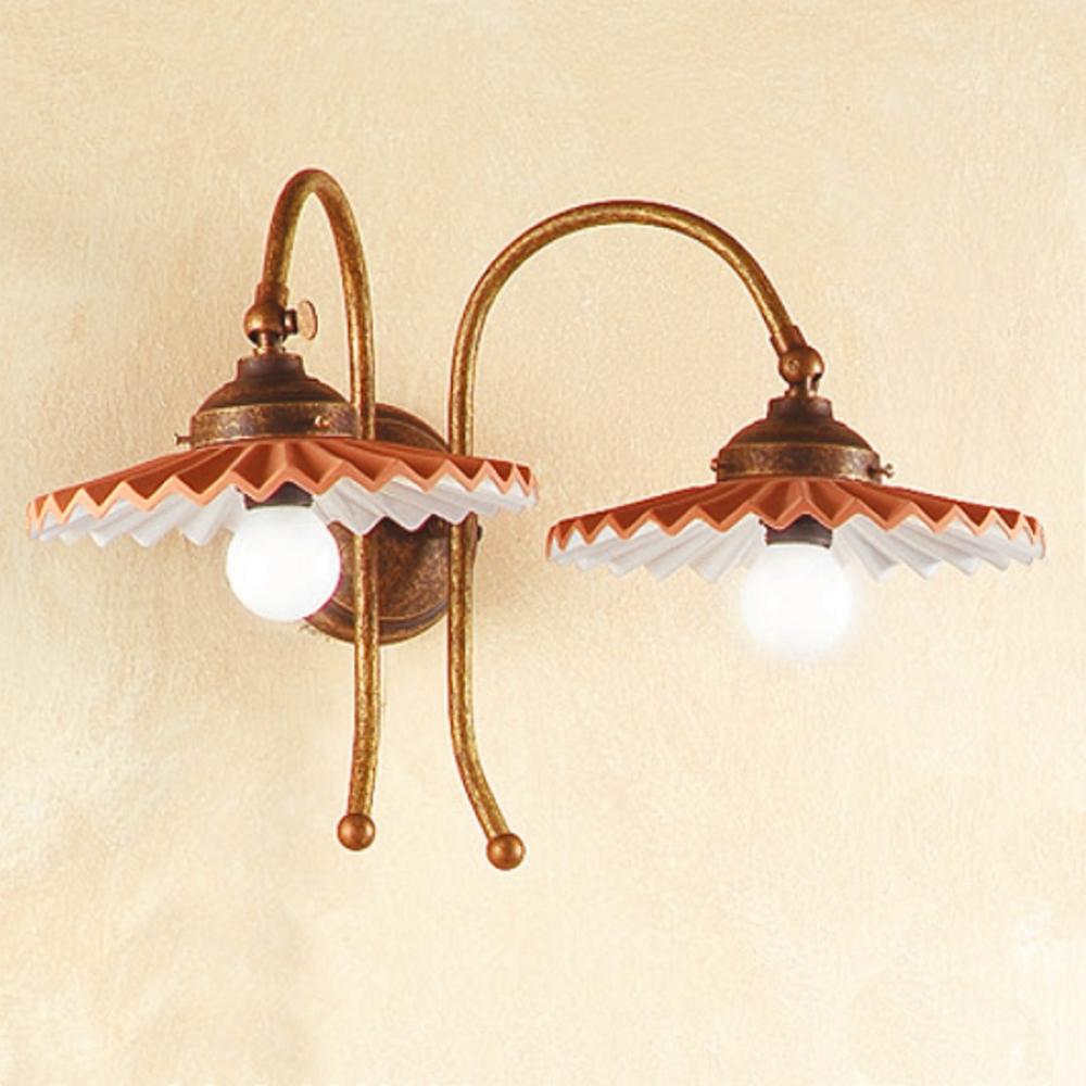 mediterran fali rez lampa ketizzos rusztikus keramia klasszikus lampa vilagitas elegans ebedlo asztal konyha nappali elegans videki paraszthaz polgari kezzel festett lampak lameridiana olasz toszkan.jpg